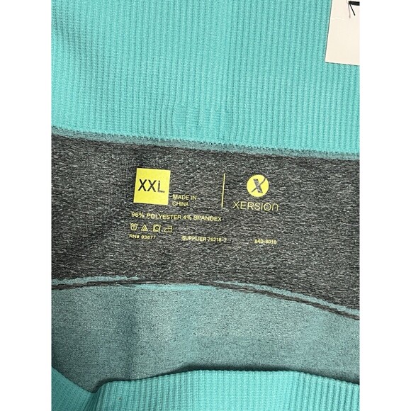 NWT Xersion 7/8 Leggings High Rise Quick-dri Gray Mint Active Sz XXL Large - Picture 3 of 6